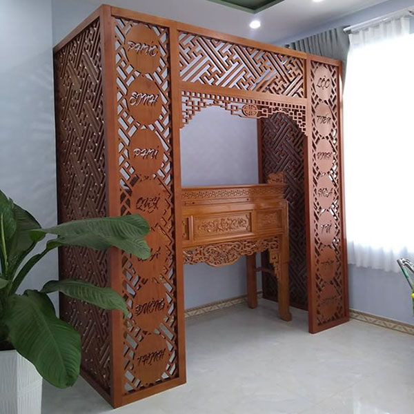 Vách ngăn phòng thờ tại Hải Dương