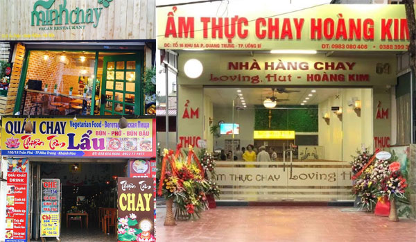 Làm biển quảng cáo nhà hàng đồ ăn chay