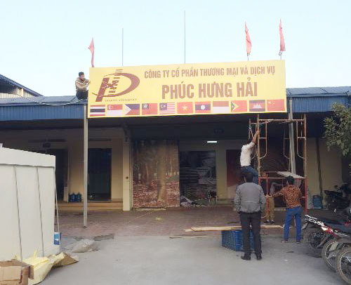 Biển pano Công ty Phúc Hưng Hải khu CN Nam Cầu Kiền