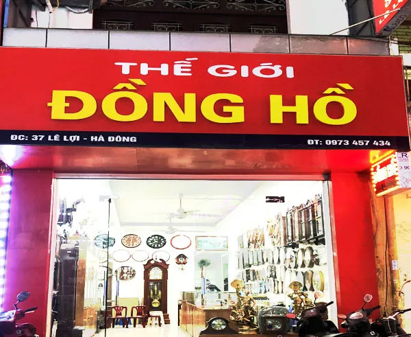 Làm biển quảng cáo cửa hàng đồng hồ