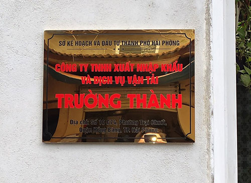 Biển công ty Trường Thành