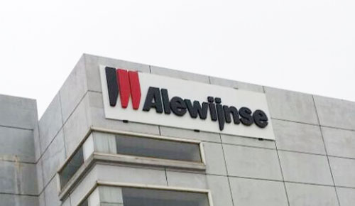 Biển pano alumex công ty Alewijnse đường 5 mới