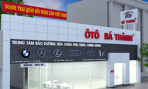Mẫu biển quảng cáo gara ô tô đẹp
