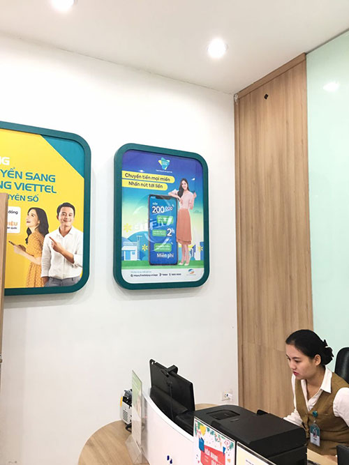 Thi công tranh điện các cửa hàng của tập đoàn Vietel tại Hải Phòng