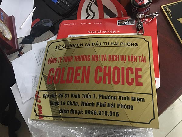 Biển công ty Golden Choice