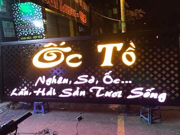 Làm biển quảng cáo quán ốc tại Hải Phòng