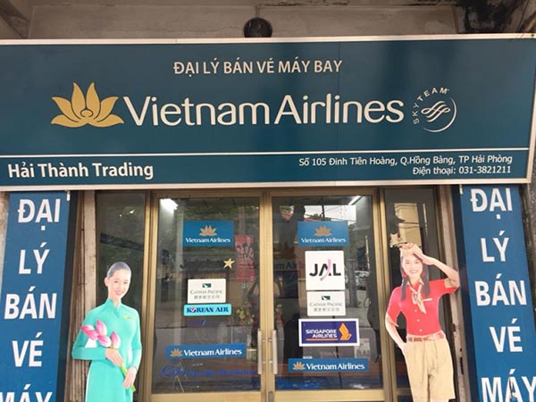 Làm biển quảng cáo phòng vé máy bay tại Hải Phòng
