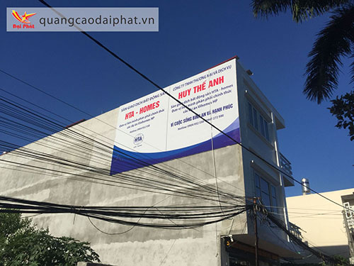 Biển pano bạt sàn giao dịch bất động sản HTA Home