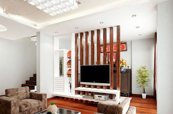 Mẫu vách ngăn CNC kết hợp kệ tivi đẹp nhất