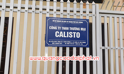 Biển công ty Calisto Hải Phòng