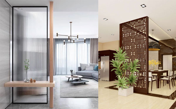 Nên chọn vách ngăn gỗ hay vách ngăn kính