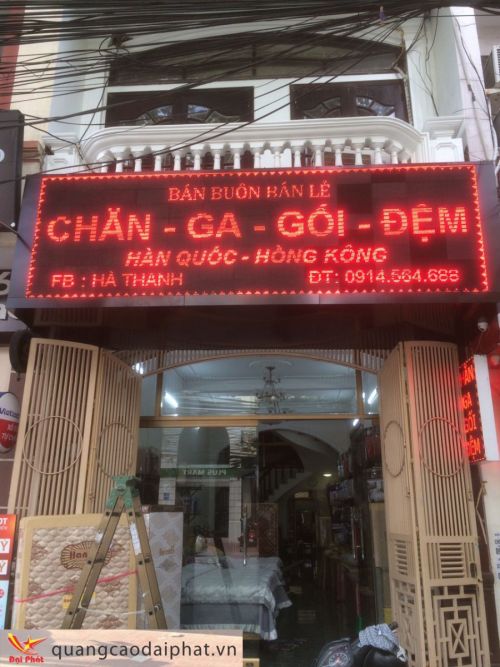 Thi công bảng điện tử Cửa hàng chăn ga gối đệm 252 Văn Cao