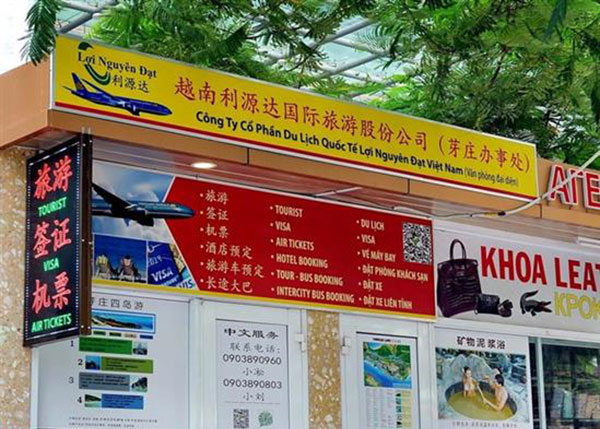 Làm biển quảng cáo công ty du lịch tại Hải Phòng