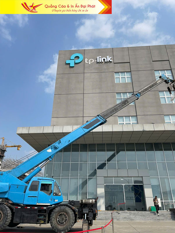 Dự án thi công bộ chữ inox  cho công ty TP Link tại KCN An Dương, Hải Phòng