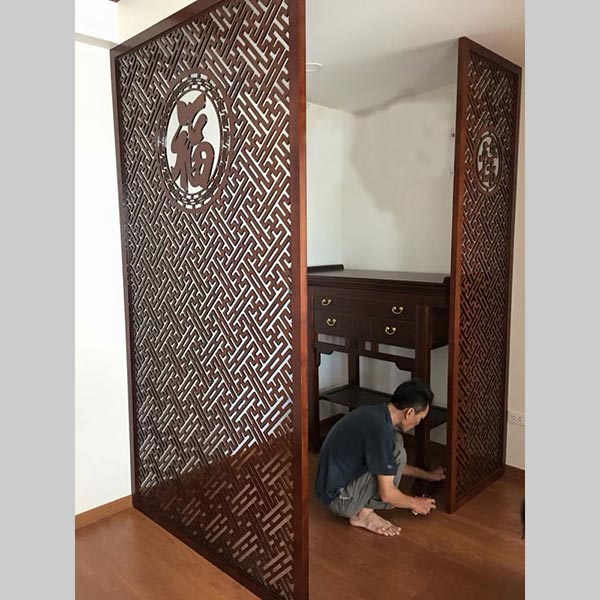 Vách ngăn phòng thờ tại Hải Phòng