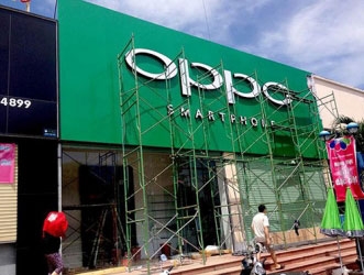 Thi công biển hiệu Oppo tại Hải Phòng