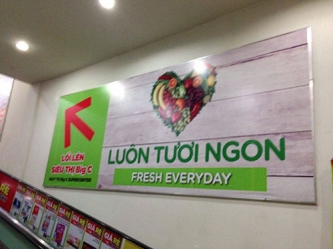 Thi công biển bạt tại Big C Hải Phòng